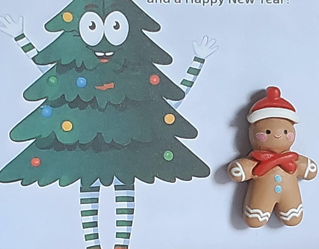 Christmas Pocket Hug 3d Gingerbread Man Pocket Hug Mounted On Gift Card 'Christmas Hug' Secret Santa Holidays