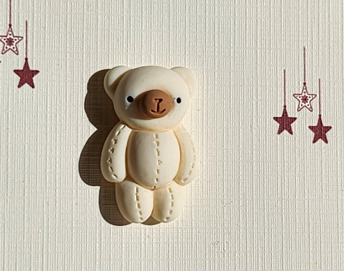 Christmas Pocket Hug 3d Cream Teddy Bear Pocket Hug Mounted On Gift Card 'A Christmas Hug For You' Secret Santa Holidays
