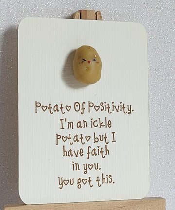 Positive Potato Pocket Hug On Gift Card Potato Of Positivity Self Love Breakup Mental Health Friendship Suicide Prevention Hug Token