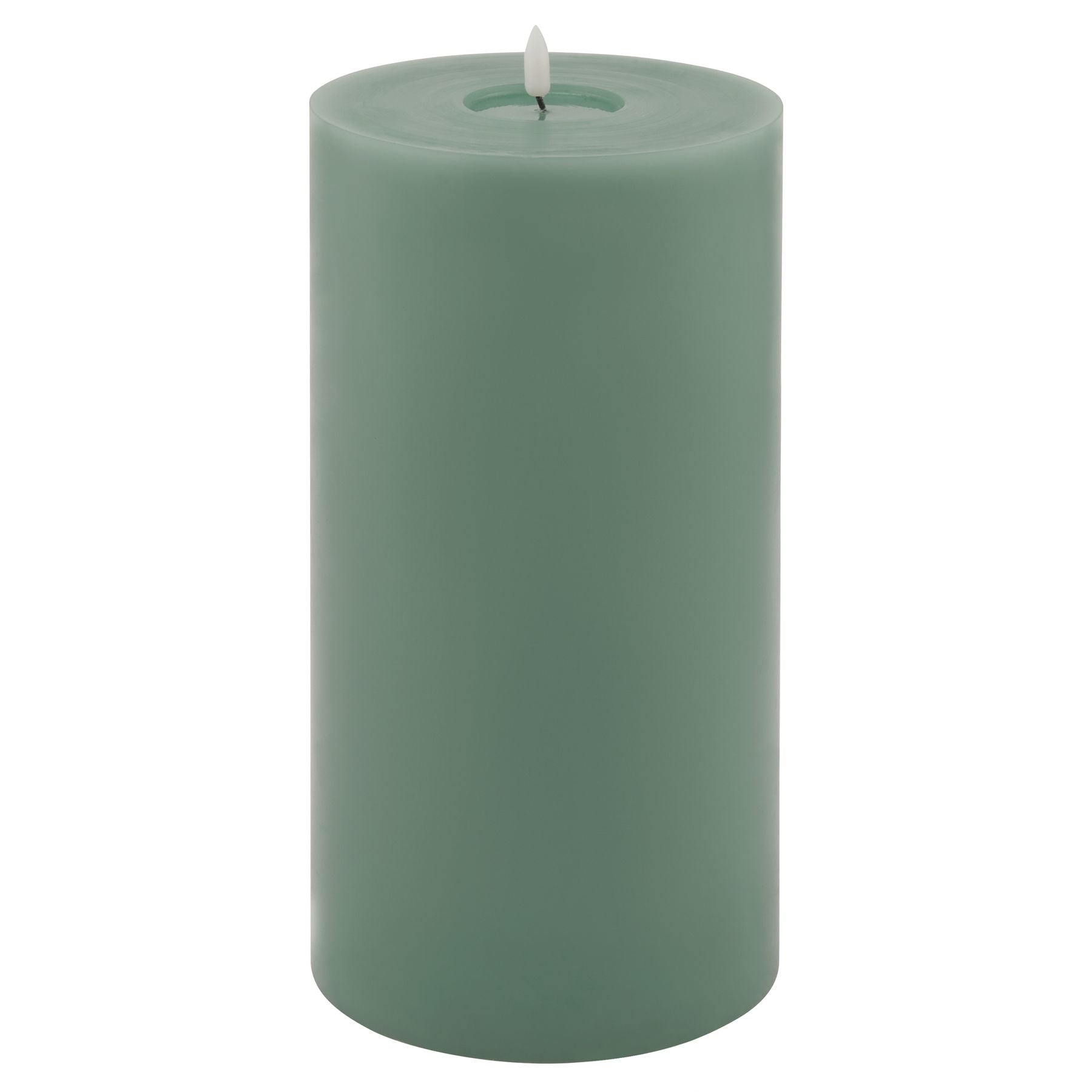 LED Real Wax Candle Sage Green LED Technology Battery Operated