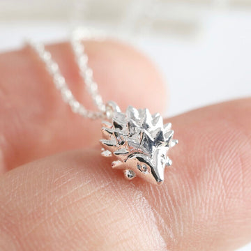 Lisa Angel Silver Hedgehog Pendant Necklace By Lisa Angel Nature Lover Hedgehugs