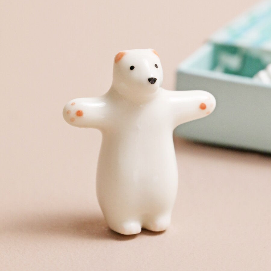 Lisa Angel Tiny Matchbox Ceramic Token Matchbox Ceramic Bear Hug 'Big Bear Hugs' Lisa Angel Positivity Gift